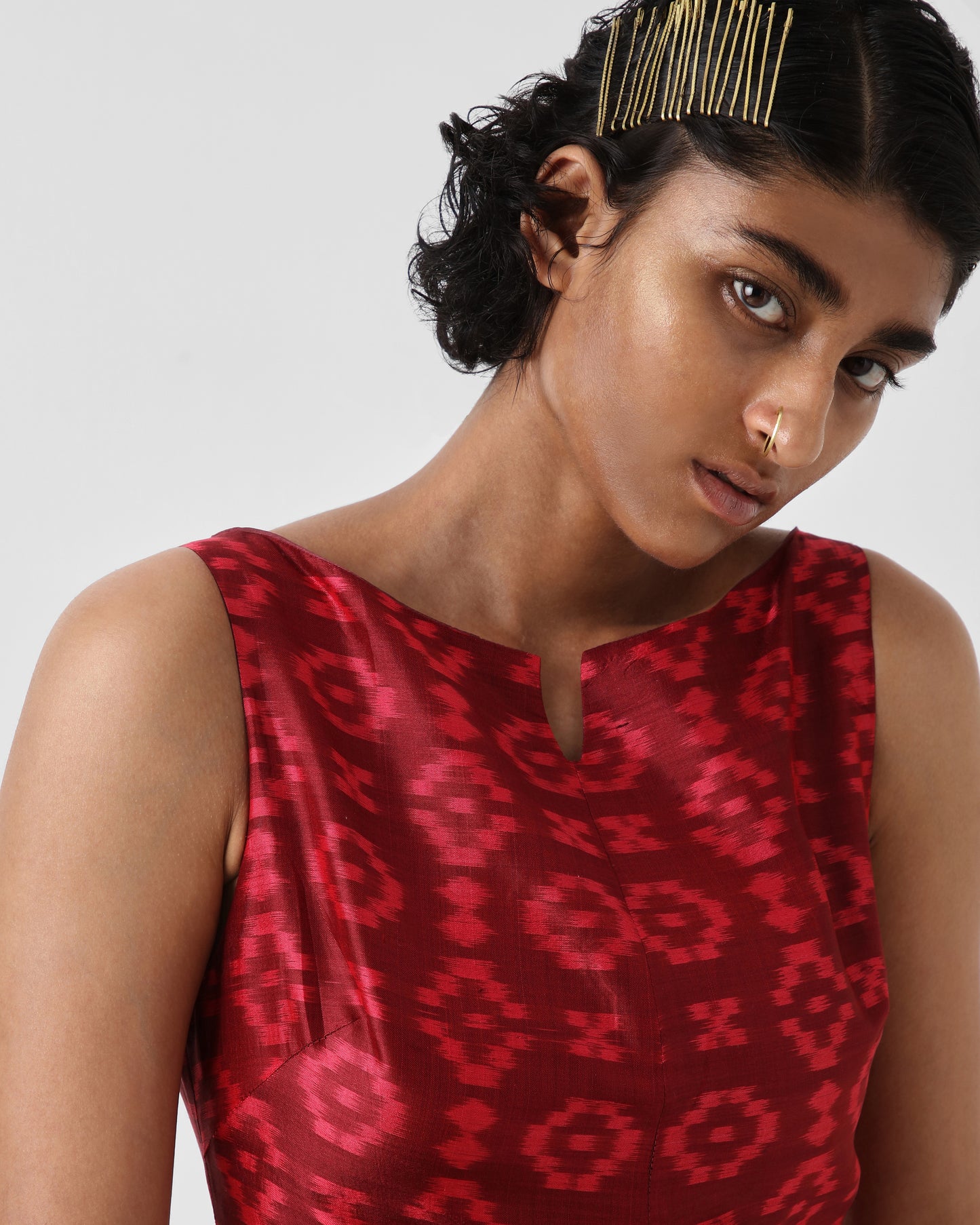 Boatneck Sambalpuri Jumpsuit