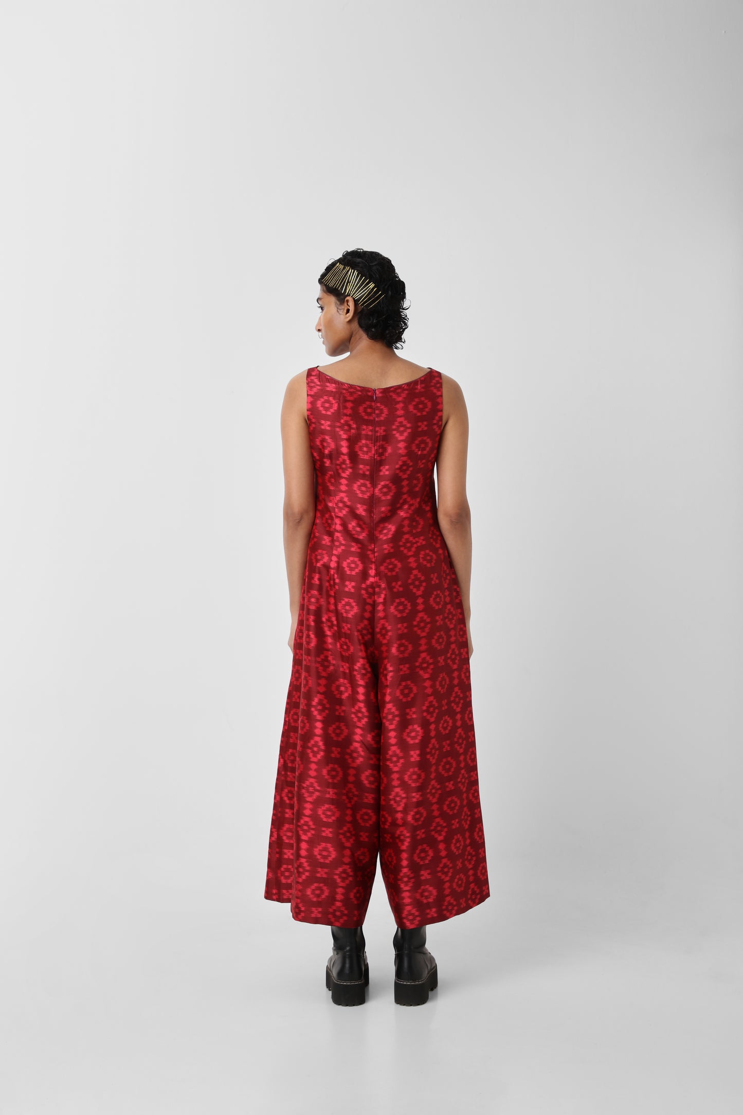 Boatneck Sambalpuri Jumpsuit